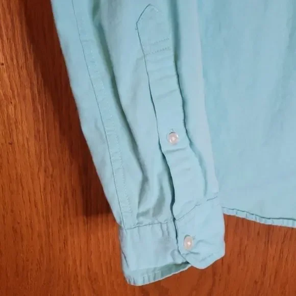 Men's Aqua Hollister Button Down Shirt - Picture 4 of 7